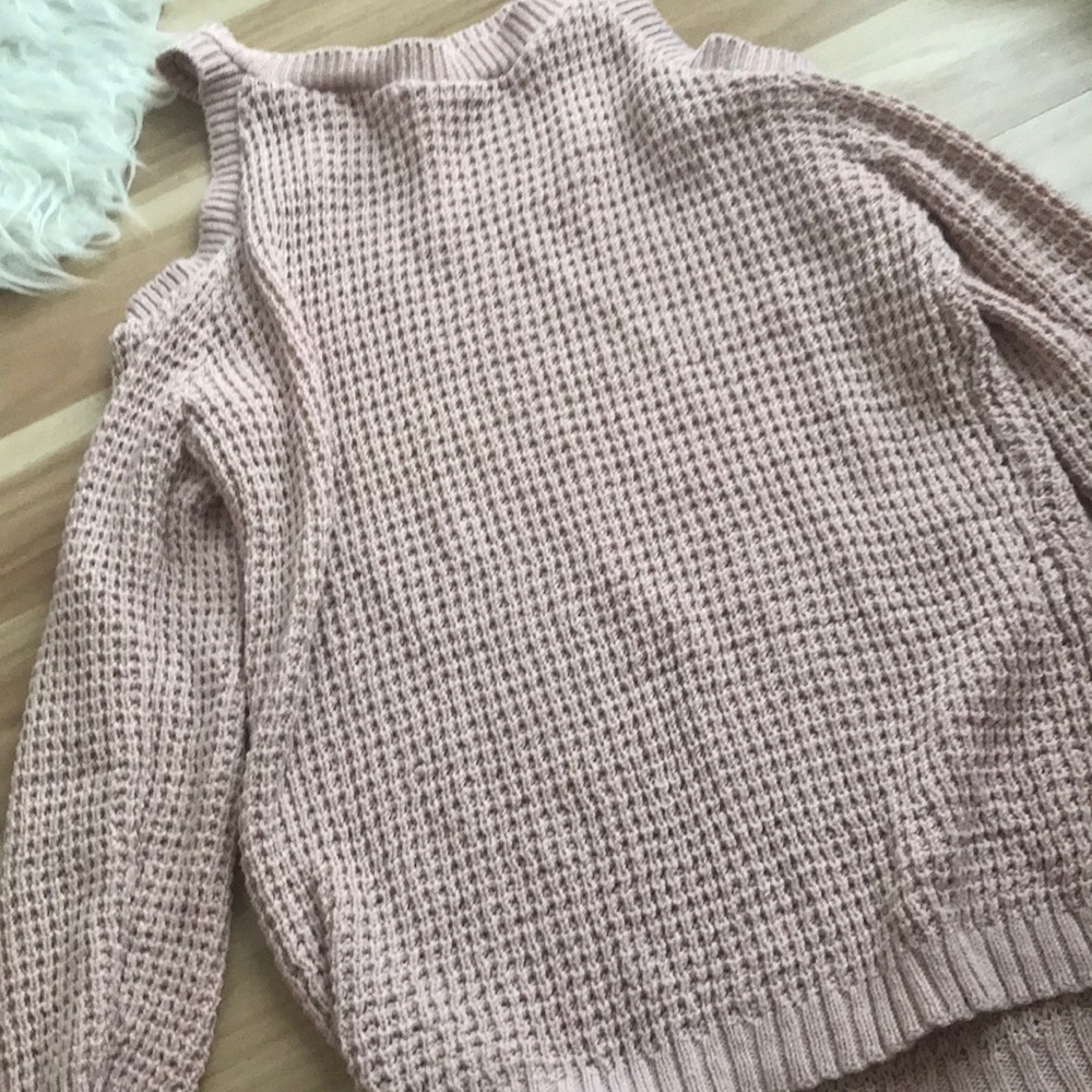 open shoulder sweater